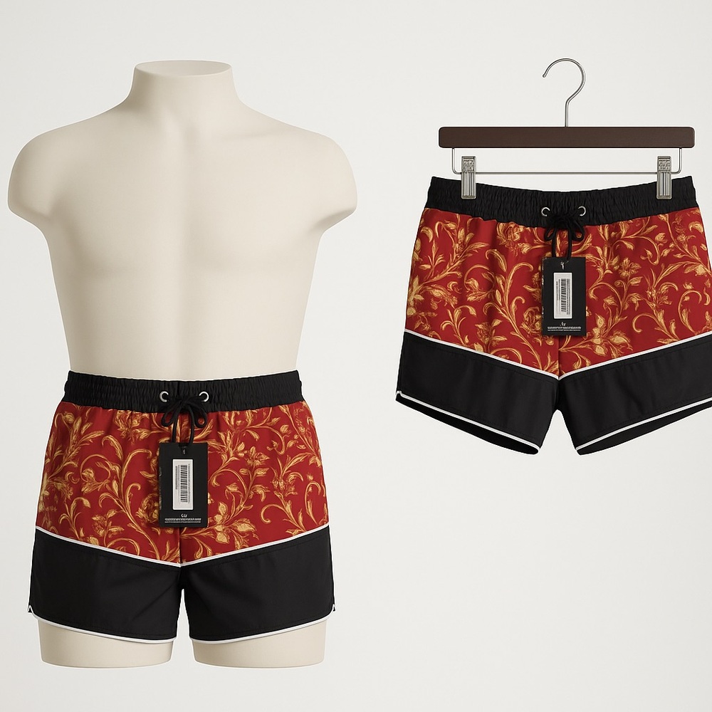 726 Baroque Border Shorts Length Swim Shorts